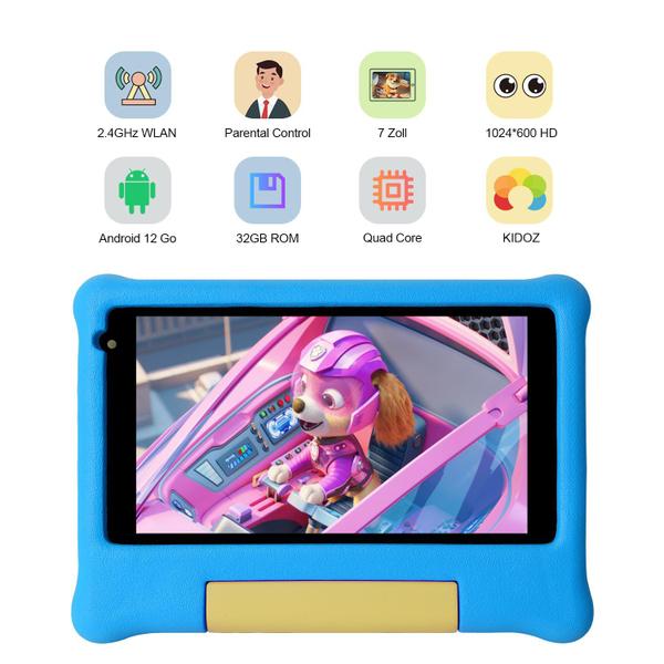 Imagem de Tablet HiGrace para crianças Android 12 de 7 polegadas com 2 GB de RAM e 32 GB de ROM