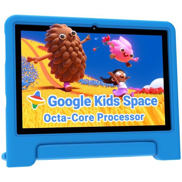 Imagem de Tablet infantil ApoloMedia 2024, 10 polegadas, Android 14, 64 GB, azul marinho