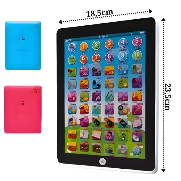 Imagem de Tablet Infantil Bilingue Brinquedo Didático Interativo - ROSA