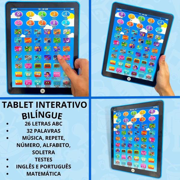 Imagem de Tablet Infantil Bilíngue Educativo Interativo Multifunção