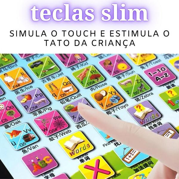 Tablet Infantil Brinquedo Didático Interativo Bilingue Laptop 54 Funções - AZUL - Art Brink Imagem de Tablet Infantil Brinquedo Didático Interativo Bilingue Laptop 54 Funções - AZUL