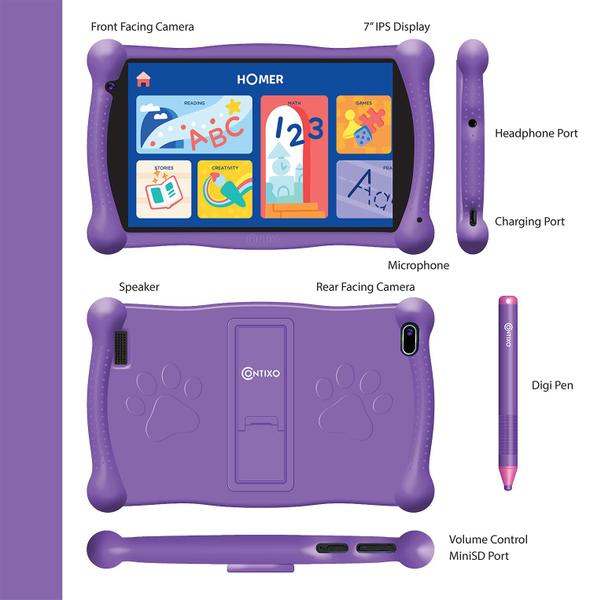 Imagem de Tablet infantil Contixo V10 de 7 polegadas HD 32 GB WiFi And