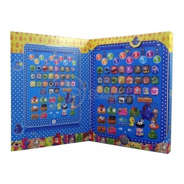 Imagem de Tablet Infantil Galinha Pintadinha + 3 Pilhas Aaa Azul