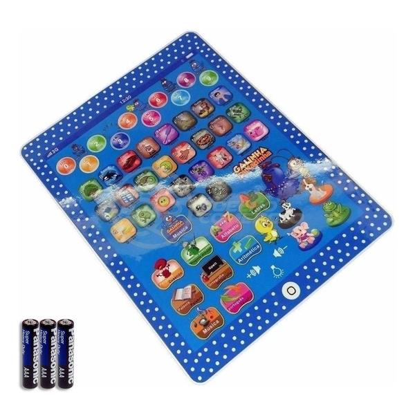 Imagem de Tablet Infantil Galinha Pintadinha + 3 Pilhas Aaa