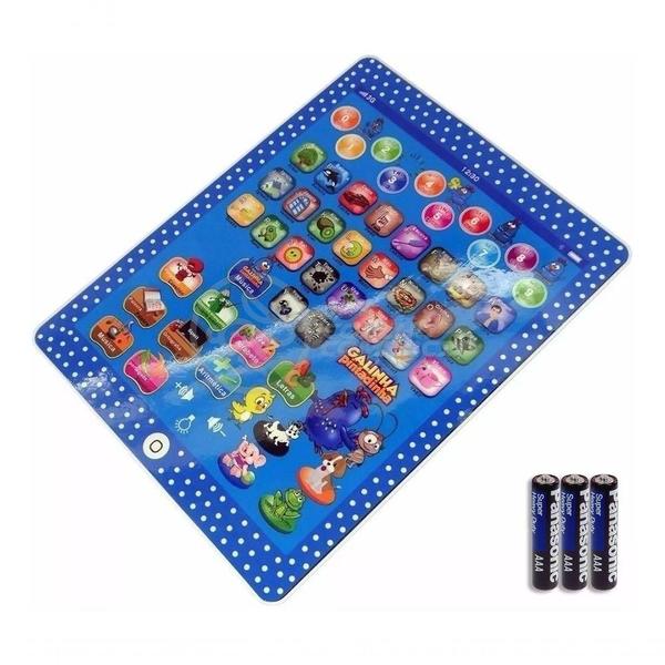 Imagem de Tablet Infantil Galinha Pintadinha + 3 Pilhas Aaa