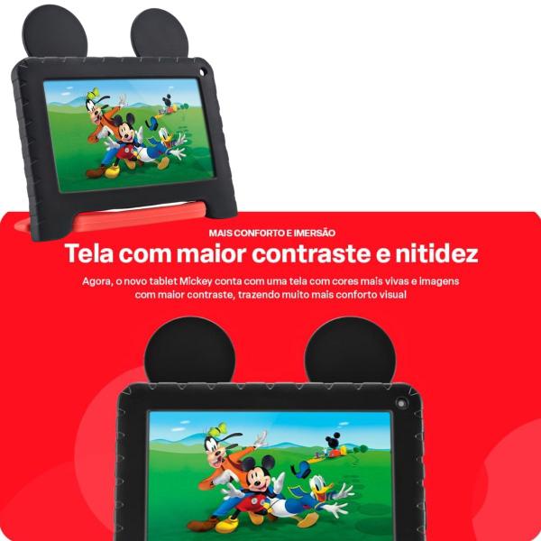 Imagem de Tablet Infantil Mickey Mouse Disney Capa 64Gb Criança YouTub