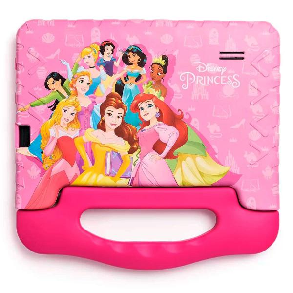 Imagem de Tablet Infantil Princesa Disney Multilaser NB372 Rosa Kids Capa Silicone 32GB Para Criança Youtube