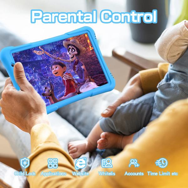 Imagem de Tablet infantil PRITOM Tab 10 Android 12 32 GB, 10 polegadas, azul