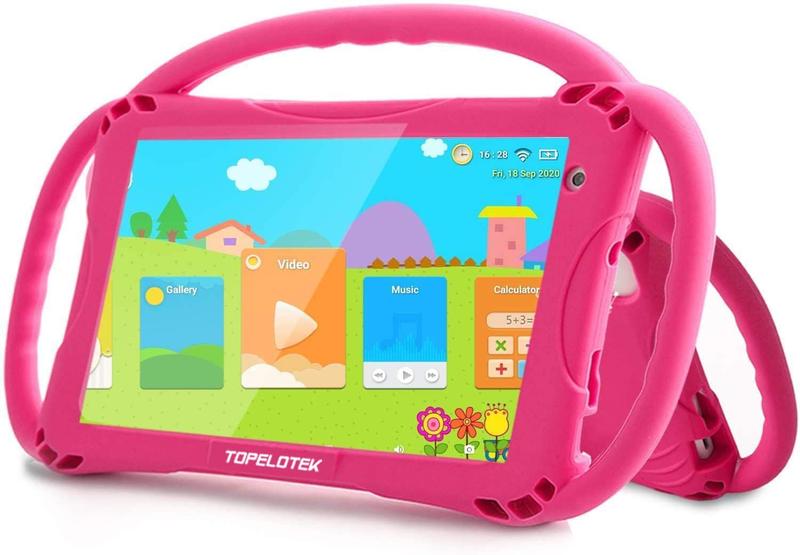 Imagem de Tablet infantil TOPELOTEK Android 10.0 de 32 GB WiFi de 7 polegadas com capa