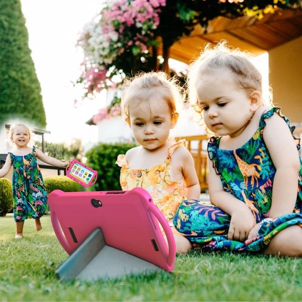 Imagem de Tablet infantil YOBANSE 7 polegadas e 3 GB de RAM 32 GB de ROM Android 11.0 rosa