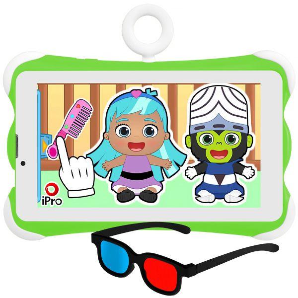 Tablet Ipro SPEED-6 Kids 4G/ Wi-Fi 32GB/ 2GB Ram de 7" 2MP/ 2MP - Verde/ Branco Imagem de Tablet Ipro SPEED-6 Kids 4G/ Wi-Fi 32GB/ 2GB Ram de 7" 2MP/ 2MP - Verde/ Branco
