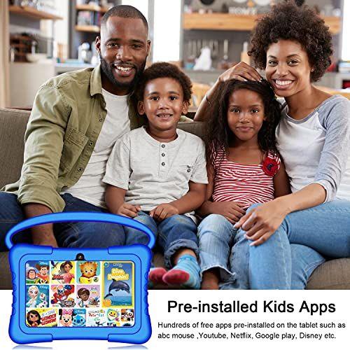 Imagem de Tablet Kids, 7 polegadas Android 11.0 Tablet para Crianças, 3GB 32GB Tablet Criança com Bluetooth, Wi-Fi, GMS, Controle Parental, Câmera Dupla, Caso À Prova de Choque, Educacional, Jogos Azul Escuro