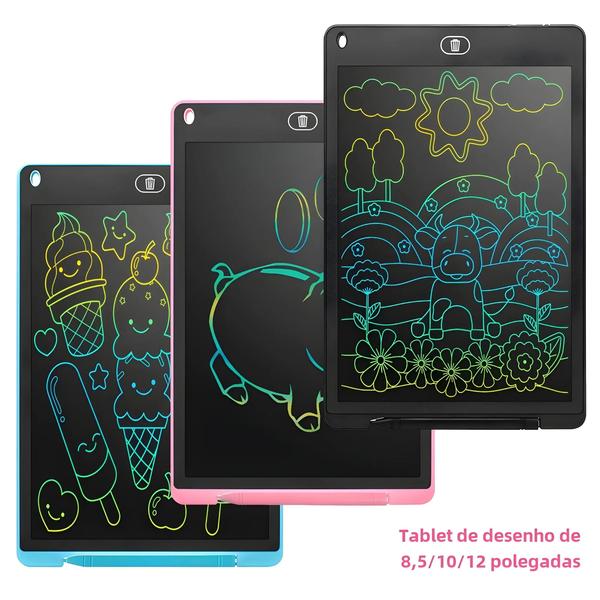 Imagem de Tablet LCD para Crianças 8,5/10/12 Polegadas - Brinquedo Educacional Montessori