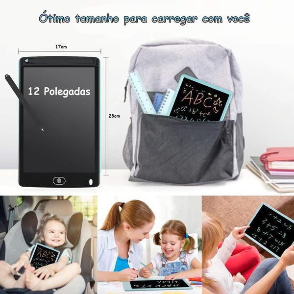 Tablet Mágico Infantil Lousa Desenha Apaga 12 Polegadas Lcd - TOYS 2U Imagem de Tablet Mágico Infantil Lousa Desenha Apaga 12 Polegadas Lcd