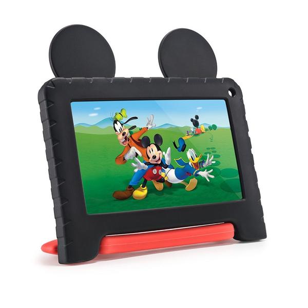 Imagem de Tablet Mickey 7 pol Quad Core 2GB RAM 32GB Android 13 (Go edition) Preto Multi - NB395