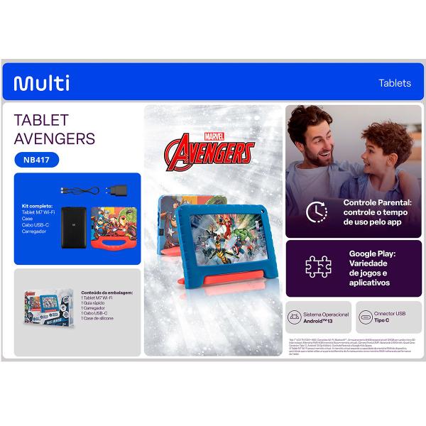 Imagem de Tablet Multilaser Disney Infantil 64GB 4Ram Netflix Youtube