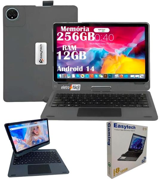 Tablet PC Gamer Tela 11 12GB RAM 256GB Armazenamento 5G Aceita Chip COR:CINZA