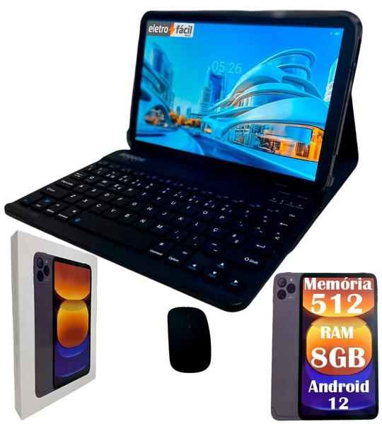 Tablet PC Tela 10.1 A-Tab8 8GB RAM 512GB Armazenamento 5G Aceita Chip COR:OURO