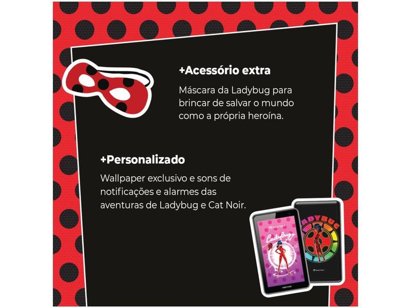 Imagem de Tablet Positivo Twist Tab+ Miraculous Lady Bug 7” 64GB 2G - 7” 64GB 2GB RAM Android 11 GO Wi-Fi