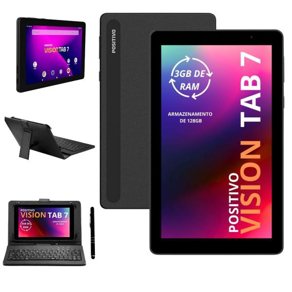 Imagem de Tablet Positivo Vision 7" 128Gb 3Gb C/ Capa Teclado +Caneta