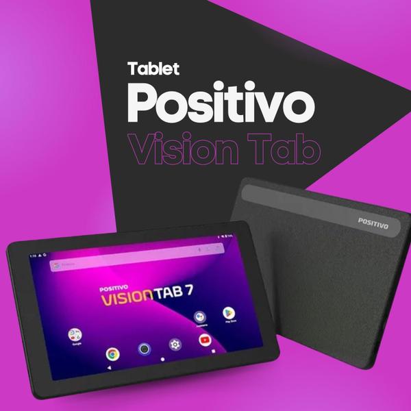 Imagem de Tablet Positivo Vision TAB 7 3GB RAM 128GB Octa-Core Android 14 Go Wi-Fi - Tela 7” IPS