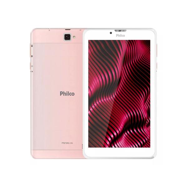 Imagem de Tablet Ptb7srg Quad-core Usb 16gb 3g 1gb Ram Philco Bivolt Cor Rosa-claro