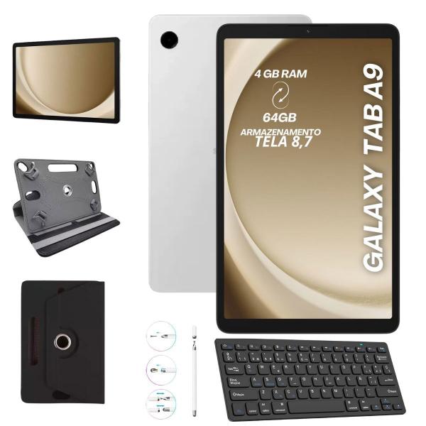 Imagem de Tablet Samsung A9 8.7 64GB 4GB C/ Teclado BT Preto + Capa