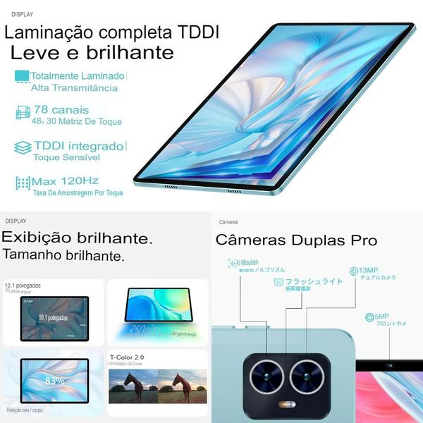 Imagem de Tablet Teclast M50 Pro Tela 10.1 8gb + 8gb 256gb 4g 