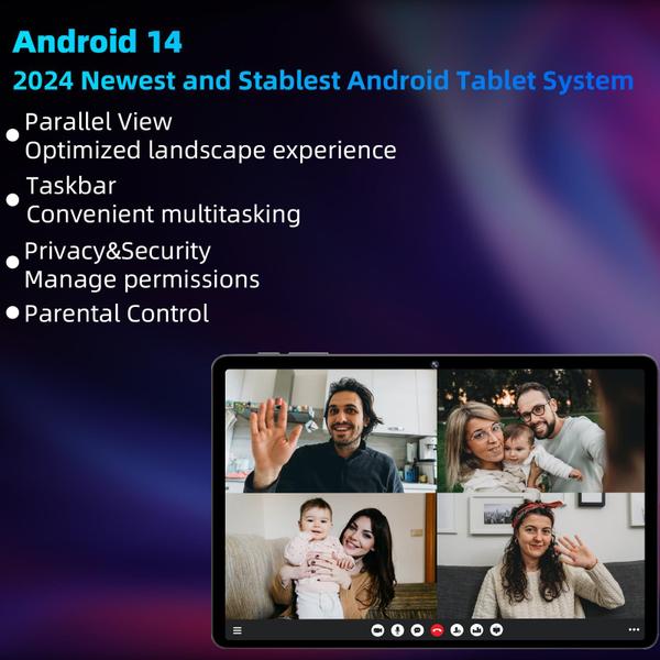 Imagem de Tablet TUOHAITIME Android 14 Octa-Core de 10 polegadas 10 GB+64 GB+512 GB