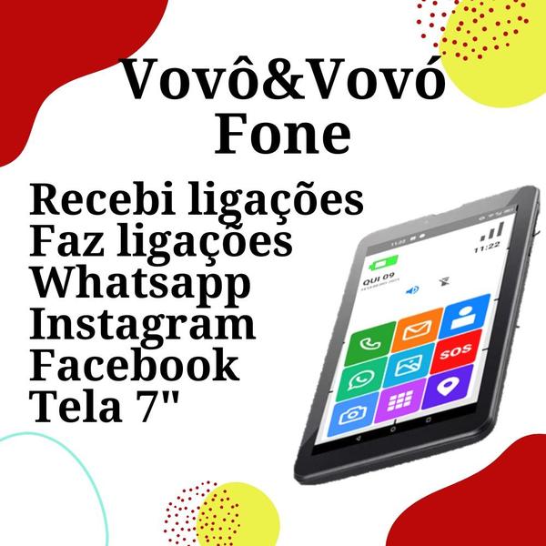 Imagem de Tablet vovô&vovófone 3g 32gb dual chip faz e recebe ligação zap  multilaser nb360