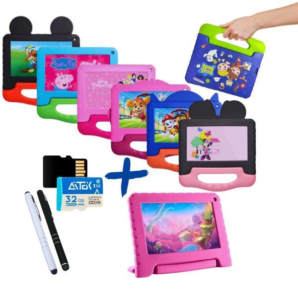 Imagem de Tablet WIFI 32GB kid + Capa Infantil + Caneta Touch + Cartão 32GB - Memória total 64GB