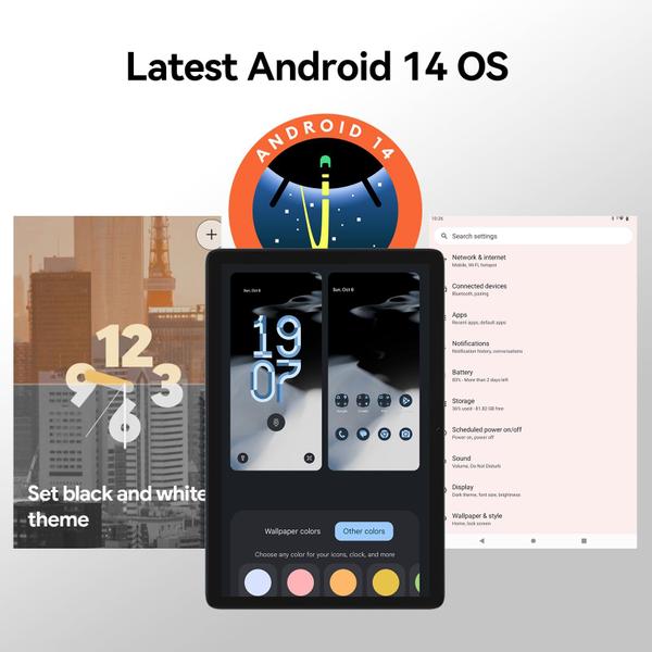 Imagem de Tablet ZONKO 2025 Android 14 10 polegadas 128 GB+14 GB 2 TB 4G 5G