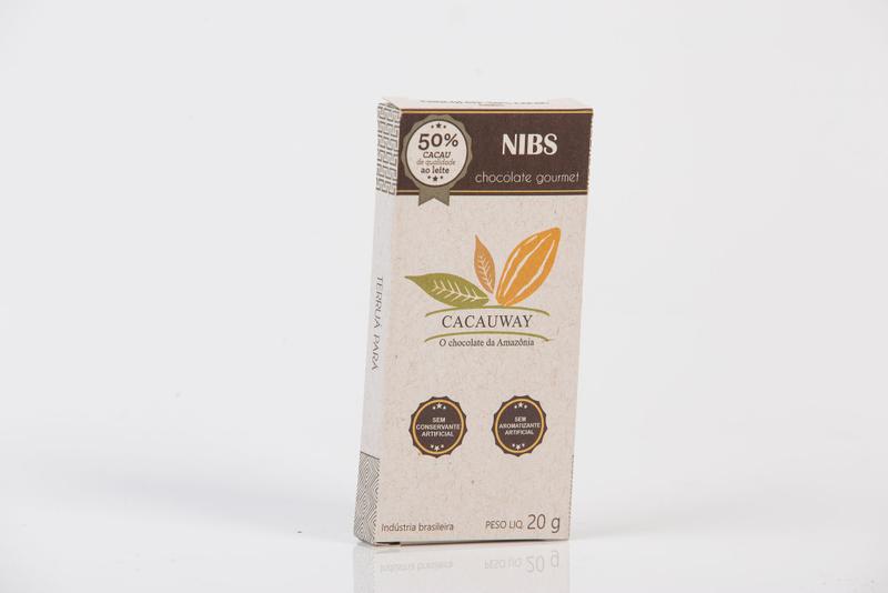 Tablete chocolate Cacauway 50% cacau ao leite crocante c/ Nibs chocolate gourmet Imagem de Tablete chocolate Cacauway 50% cacau ao leite crocante c/ Nibs chocolate gourmet