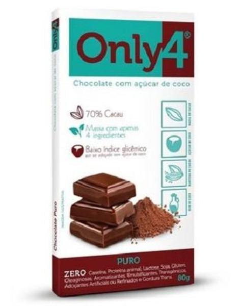 Imagem de Tablete ONLY4 sabor PURO 80g