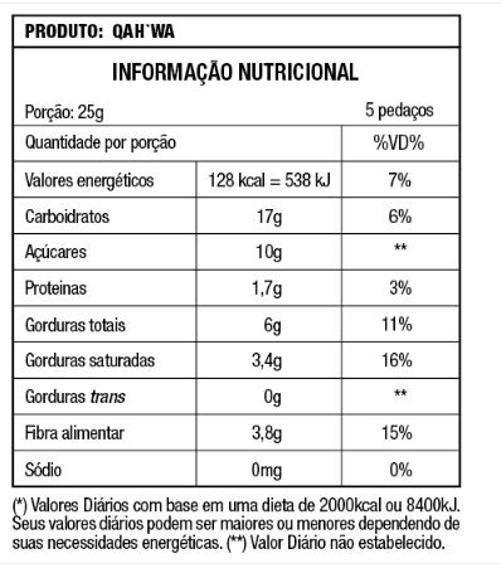 Imagem de Tablete Qahwa 60% Orgânico (Café) - 80 Gramas