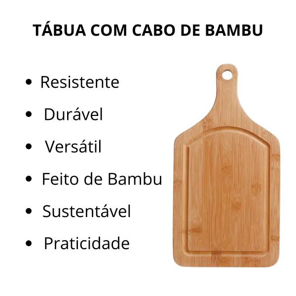 Imagem de Tábua com Cabo de Bambu Sustentável Dúravel 50x30cm da Mor