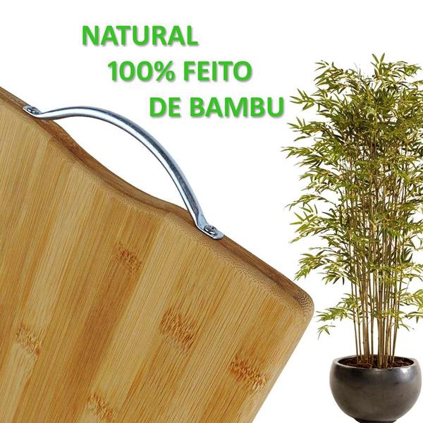 Imagem de Tábua De Bambu Para Corte de Alimentos E Carnes 30x20cm