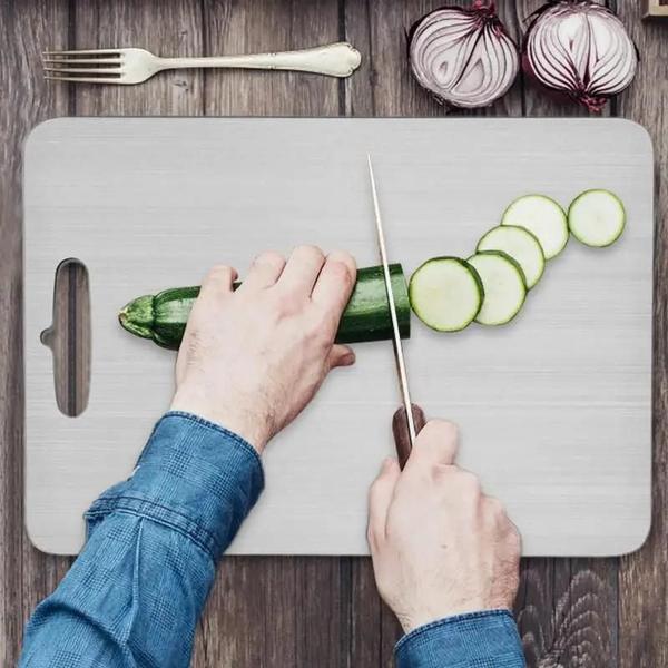 Imagem de Tábua de Cortar de Titânio Dupla Face - Qualidade Alimentar para Cozinha