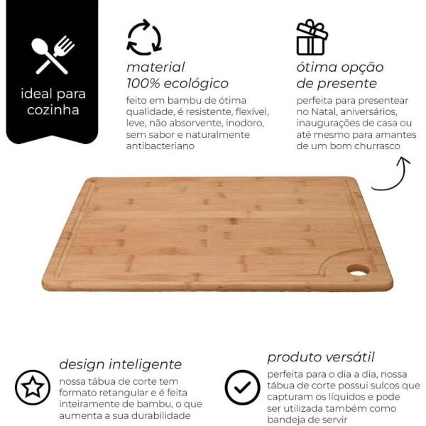 Imagem de Tabua De Corte Bambu Ecokitchen Mimo Style