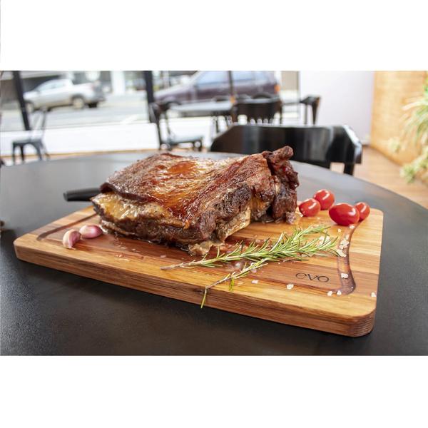 Imagem de Tábua De Corte Carnes em Madeira Eucalipto Para Churrasco