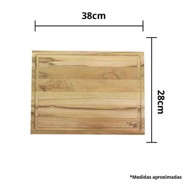 Imagem de Tabua de Madeira Crua - Formato Retangular 38x28cm