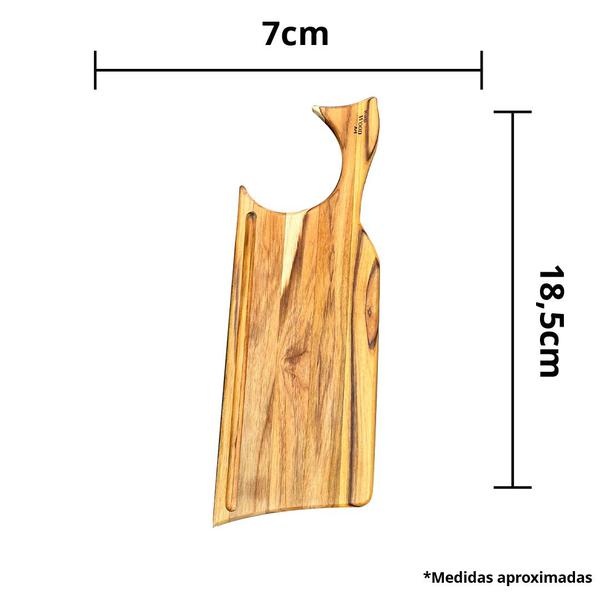 Imagem de Tabua de Madeira Tratada - Formato Retangular Fino c/ Alça