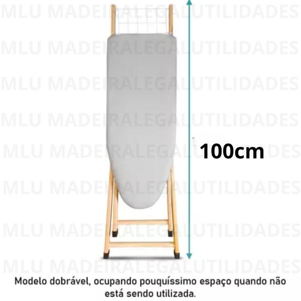 Imagem de Tábua de Passar Roupa Top De Madeira Com Suporte de Ferro Estampa Sortida Super Compacto