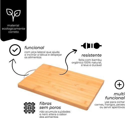 Imagem de Tabua Gourmet De Bambu Ecokitchen 36x26cm Mimo Style Bm1750