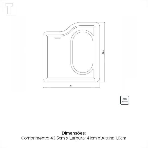 Imagem de Tabua madeira tramontina para cubas morgana 40x34 94530/016