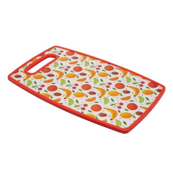 Imagem de Tabua P/Corte Lyor de Plastico Fruits Vermelha 37Cmx23Cm x1Cm