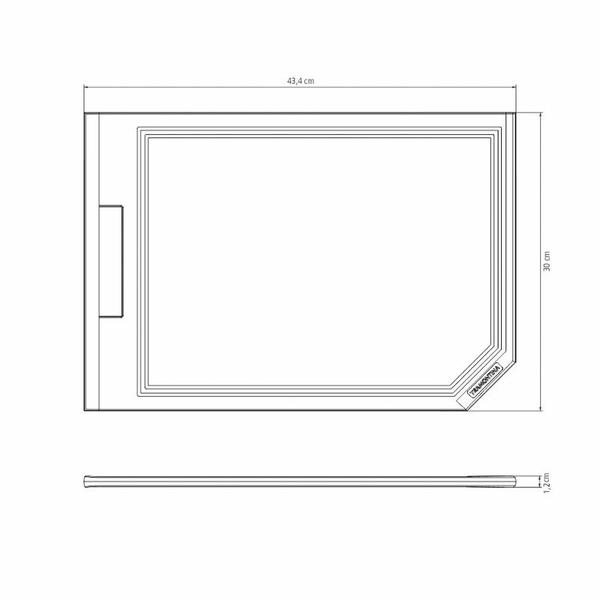 Imagem de Tábua para Churrasco Tramontina 25058100 43x30 Polipropileno Preto