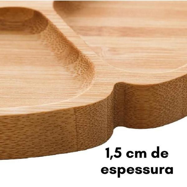 Imagem de Tabua Para Frios Com 7 Cavidades Bambu Ideal Para Mesa Posta