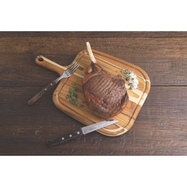 Imagem de Tábua para Steak Tramontina Provence em Madeira Teca Fsc com Cabo 40x27 cm