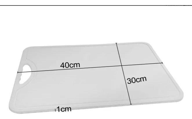 Imagem de Tábua Plástica Para Corte Antimicrobiana Branca 30x40 Alves